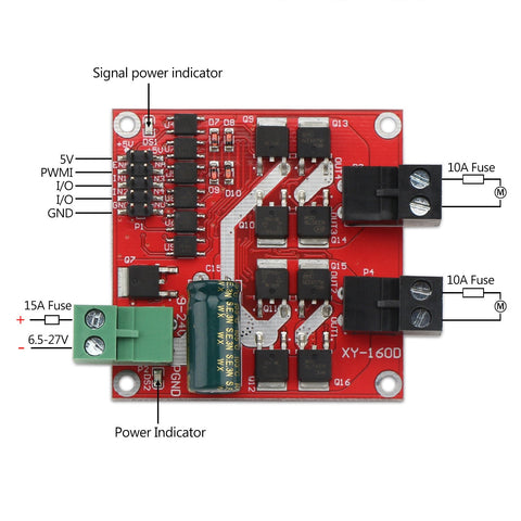 DROK PWM speed control feature enabling smooth motor ramping.