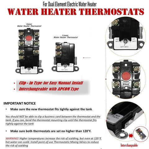 DROMIX EWH-03 kit contents with two thermostats and two elements