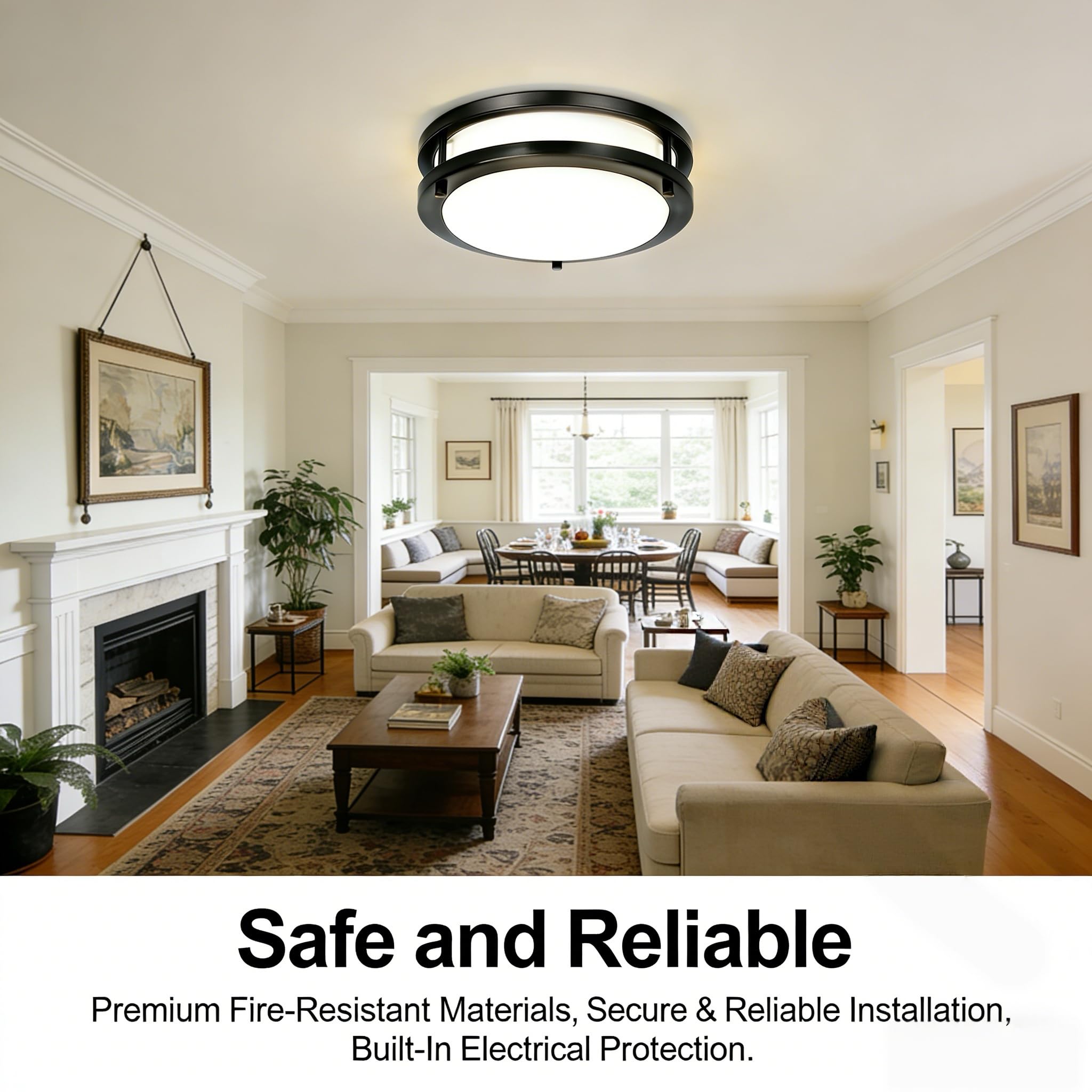 Drosbey daylight kitchen ceiling light enhances food preparation visibility.
