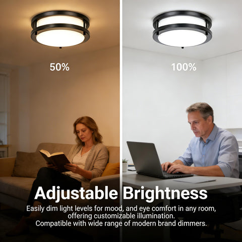 Drosbey EyeComfort flicker-free lighting reduces eye strain.