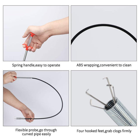 DR.PEN Reusable unclogger supports kitchen, bathroom, and shower cleanup.