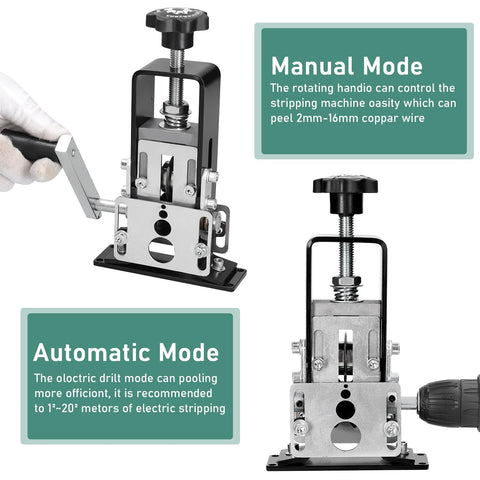 Drphiru wire stripper quick-adjust knob simplifying diameter changes