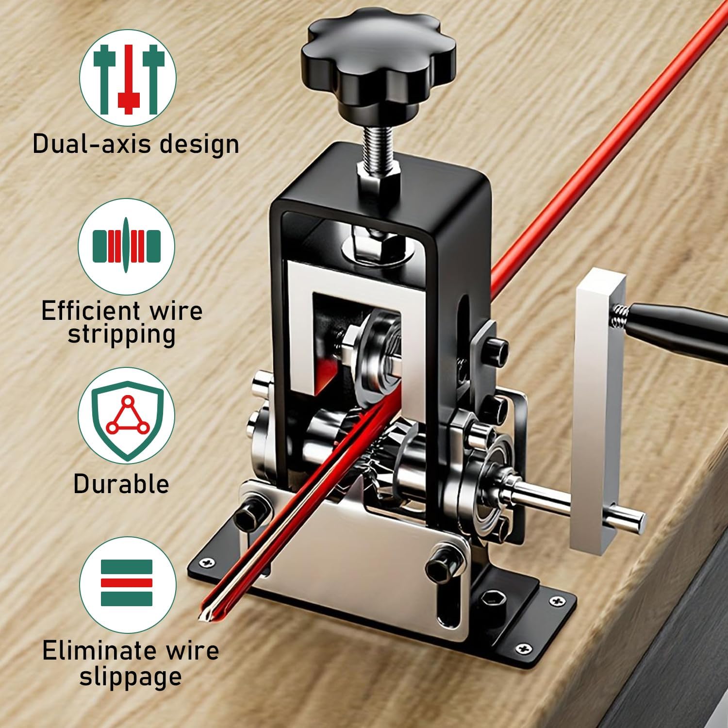 Drphiru wire stripper wide-capacity handling copper and aluminum cables