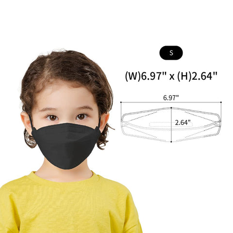 Dr.Puri KF94 kids mask worn with secure fit on a child