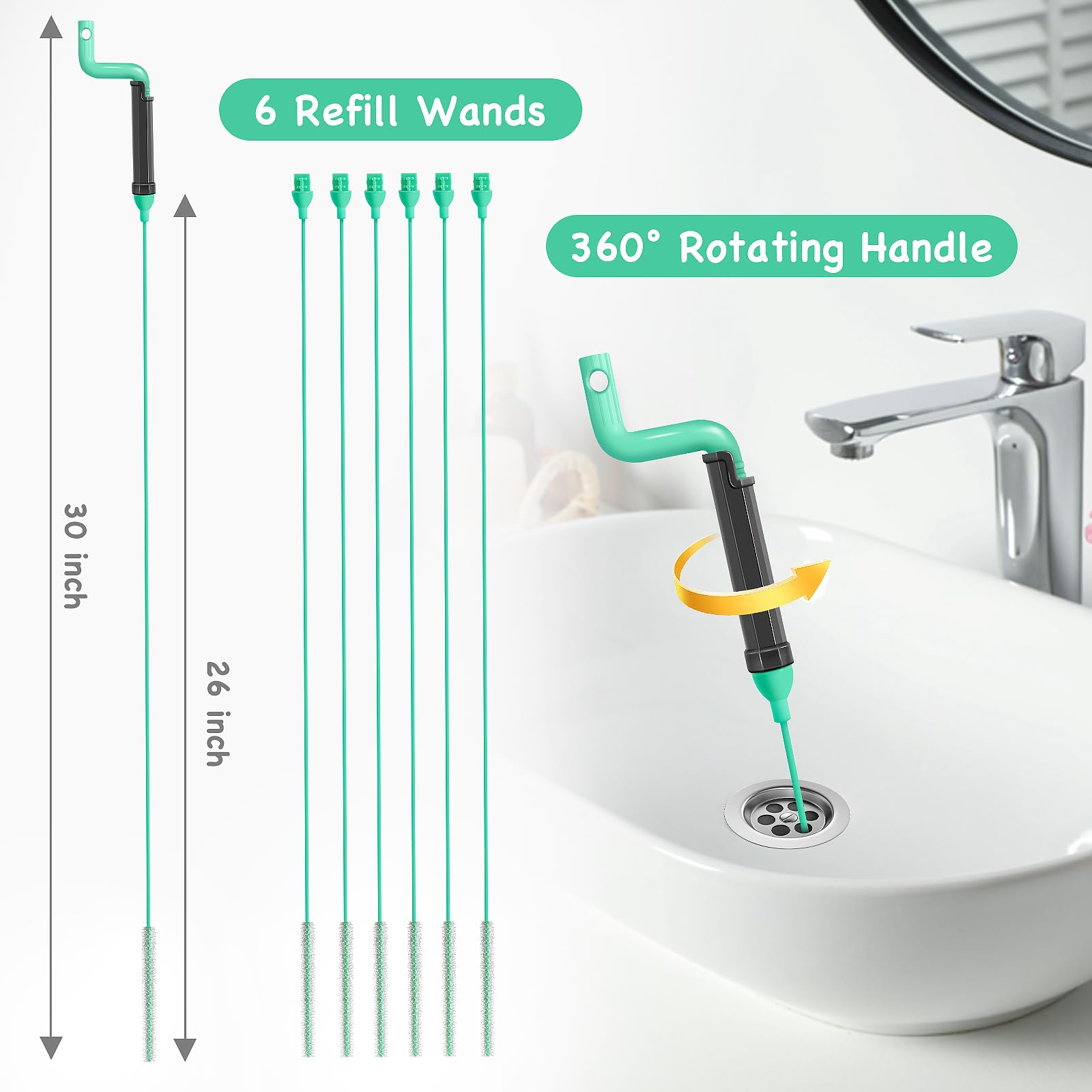 DrSnake rotating handle provides smooth 360-degree control for hair removal.