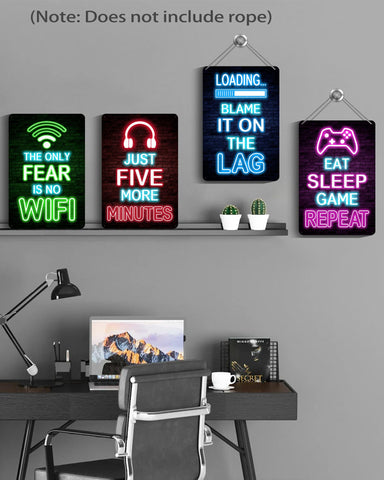 Drsoum 12x8 inch gaming wall sign for compact spaces