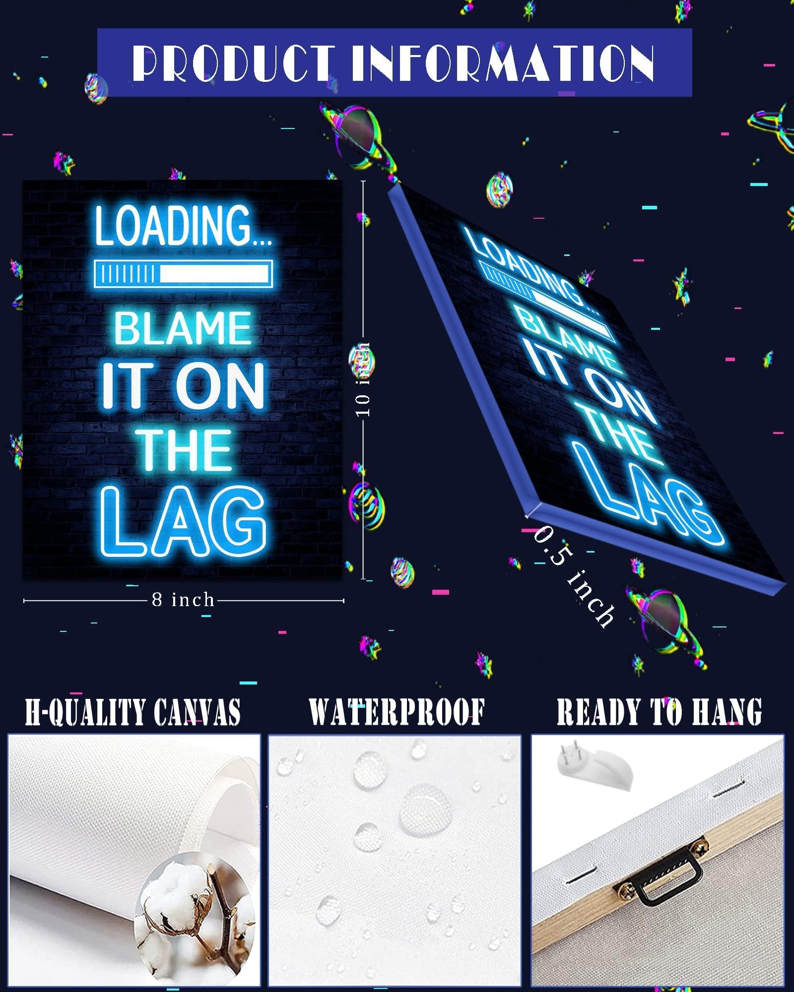Drsoum long-lasting canvas poster resists fade and moisture in teen gaming spaces.