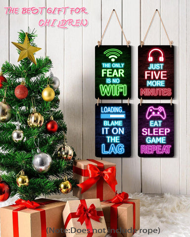 Drsoum set of four signs creates a coordinated wall focal point