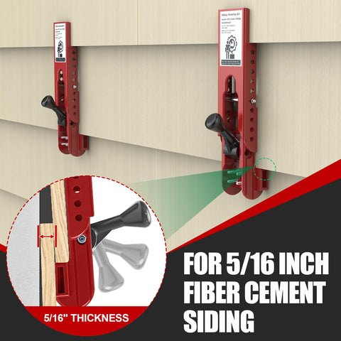 Drusolell fiber cement siding gauge clip maintains spacing.