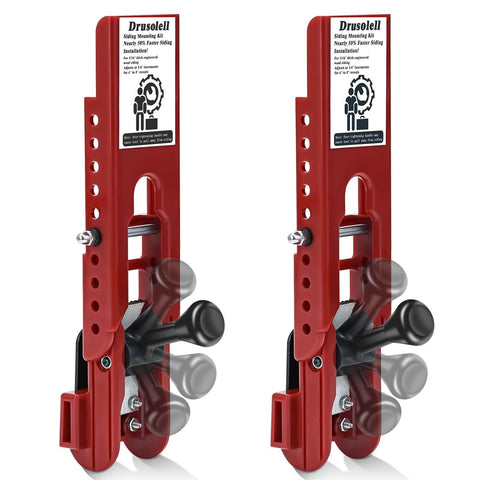 Drusolell siding tool with adjustable reveals for precise spacing during installation.