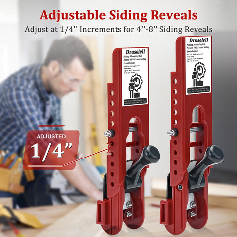 Drusolell siding tool with polycarbonate body for durable, lightweight performance.
