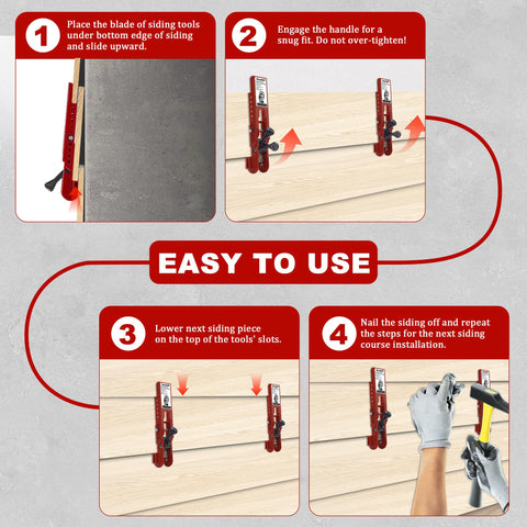 Drusolell siding tool set simplifies installation tasks.