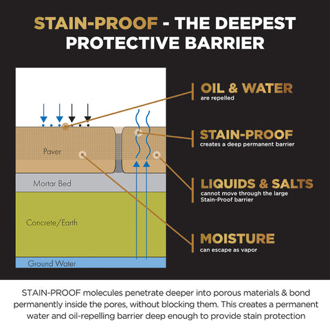 Dry-Treat Stain-Proof Dense Stone Sealer granite surface close-up preserving natural color.
