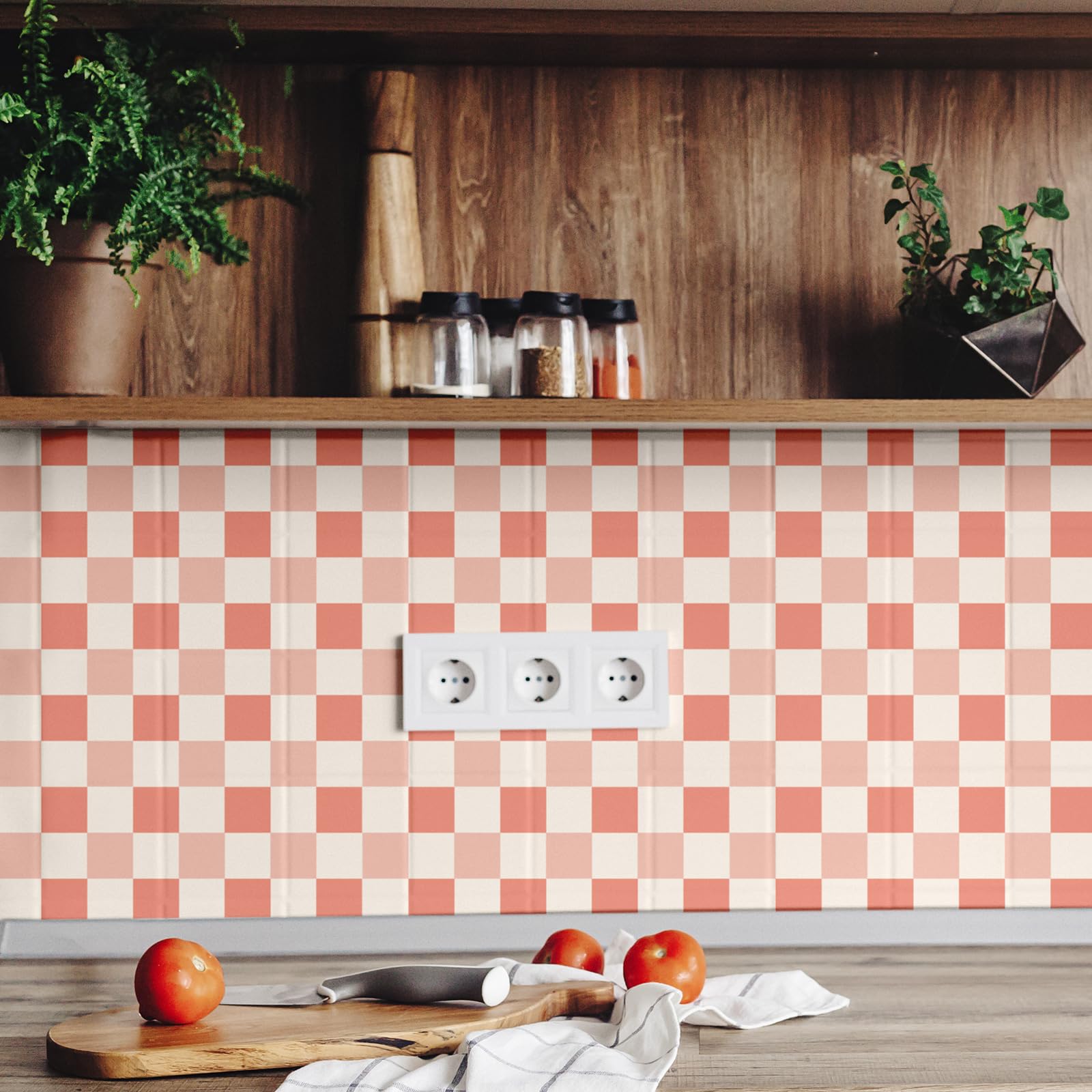 Drydiet wallpaper shown in bathroom or kitchen for colorful accents