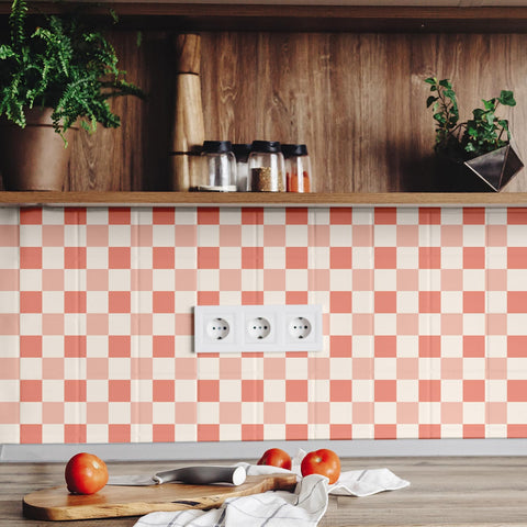 Drydiet wallpaper shown in bathroom or kitchen for colorful accents