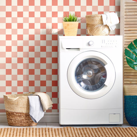 Drydiet pink mixed colors checkerboard adds playful style to spaces
