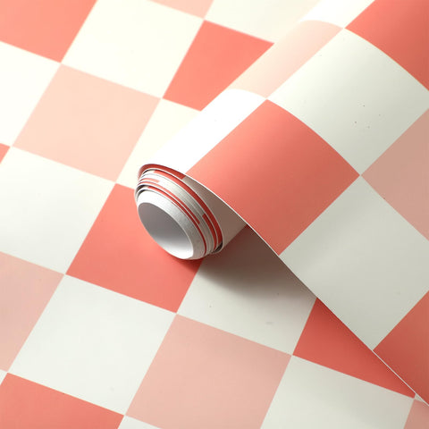 Close-up of Drydiet pink checkerboard pattern for bold decor update