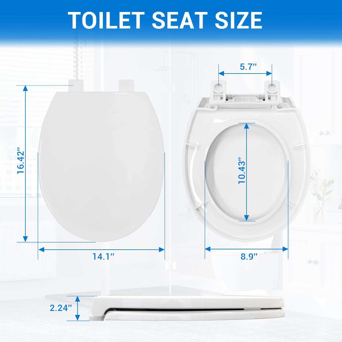 DryLabs round toilet seat supports up to 400 lbs for daily durability