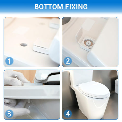 DryLabs round toilet seat easy removal for thorough cleaning