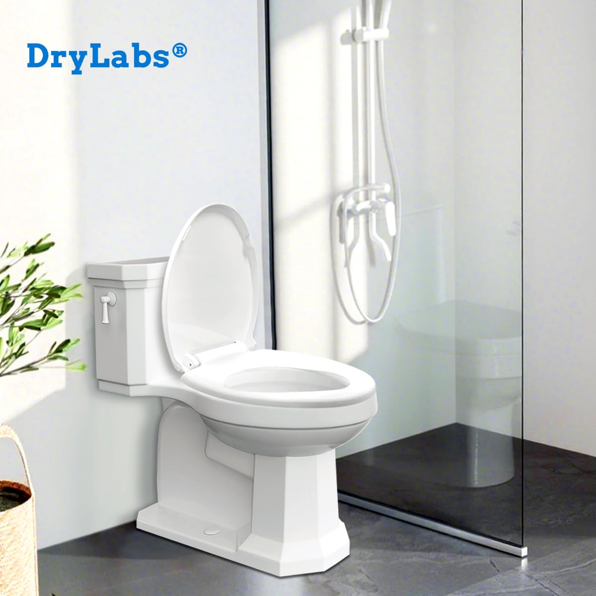 DryLabs round toilet seat fits most round bowls for versatile setup