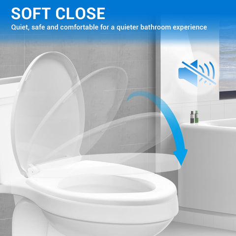 DryLabs round toilet seat scratch-resistant surface for easy cleaning