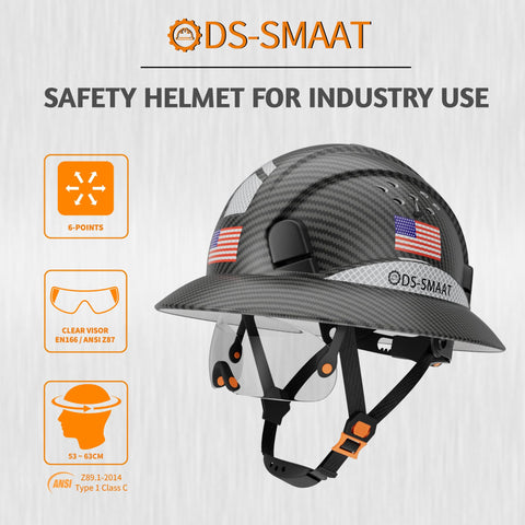 DS-SMAAT lightweight HDPE construction hat for comfortable all-day use.