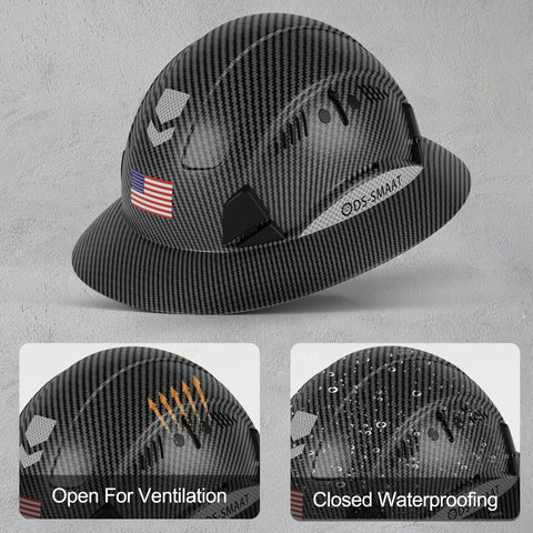 DS-SMAAT Structure adjustable vent holes keep head cool during long shifts