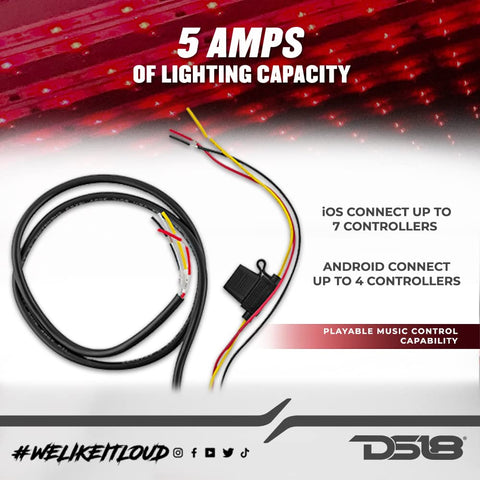 DS18 AUDIO LED-BTC IP65 marine-grade image shows durable weather-ready lighting control