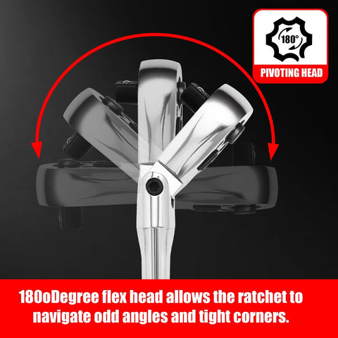 DSBYKJ elbow ratchet 1/4 drive quick-release for single-handed socket changes.