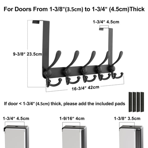 Dseap five-tri-hooks holding coats and bags in entryway