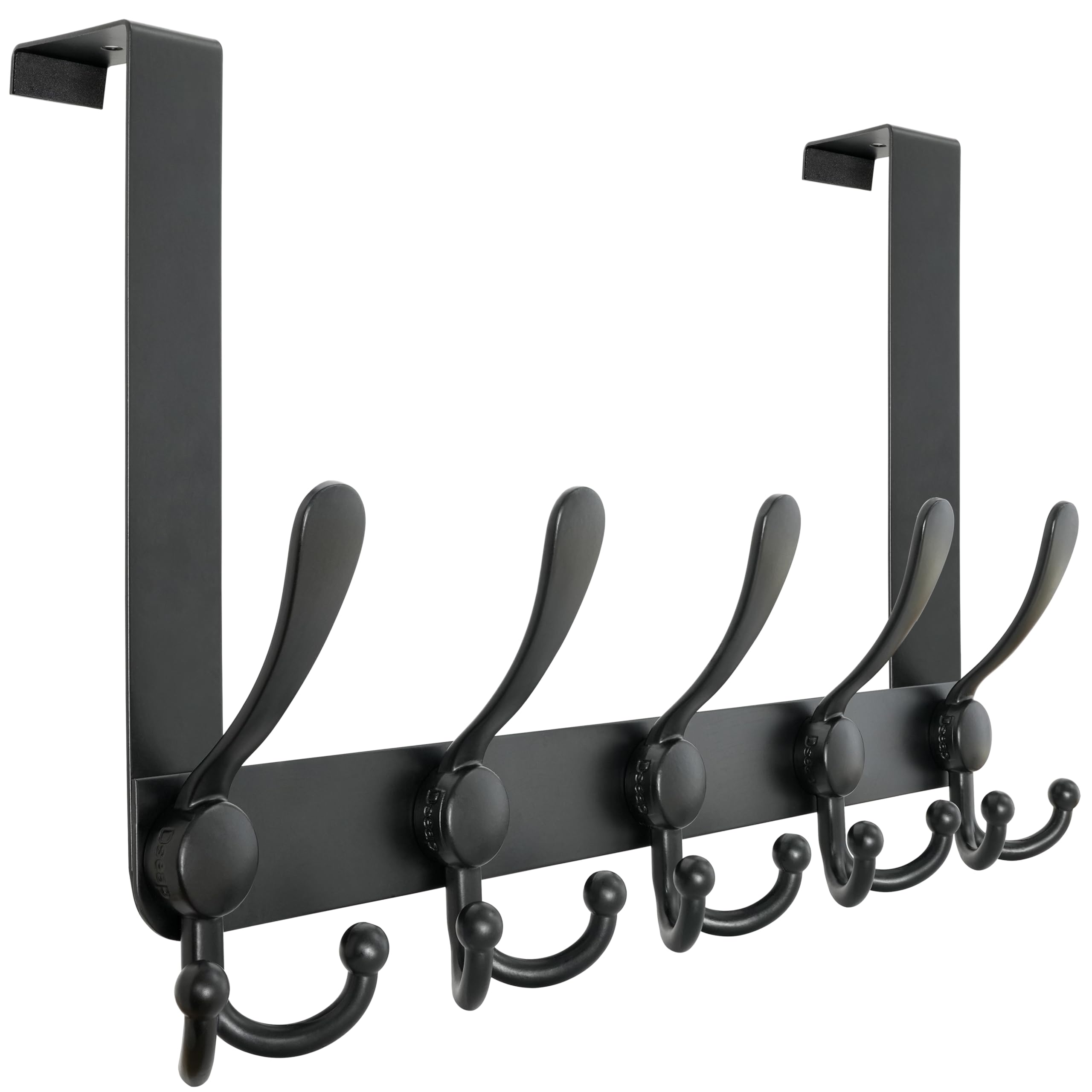 Dseap Over Door Hook 2.0 front view with five-tri hooks for organized storage