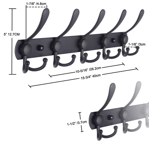 Dseap stainless steel coat rack with pink hooks in modern hallway.