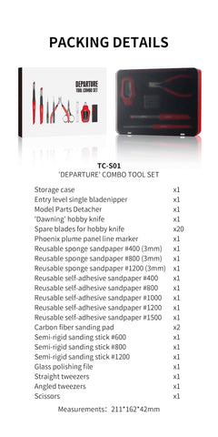 DSPIAE Departure Tool Set tweezers enable precise part handling and control.