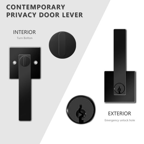 DSJJBLL matte black finish detail resists wear on high-traffic doors