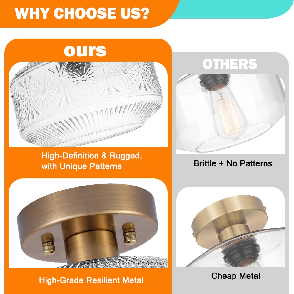 DSMJFU 110V ceiling light with back plate for secure installation