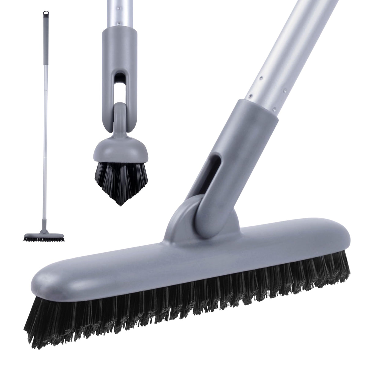 DSV Standard grout scrub brush with long 50 inch handle reaches high areas with ease