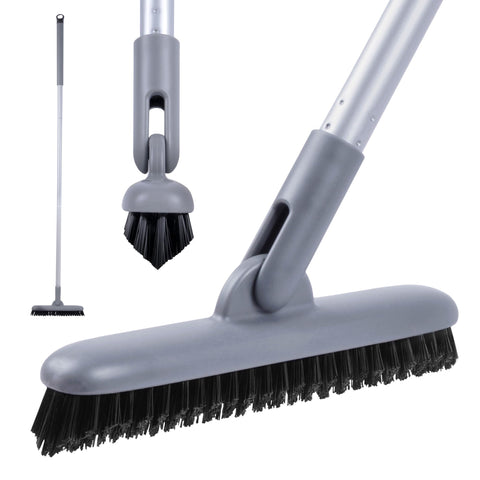 DSV Standard grout scrub brush with long 50 inch handle reaches high areas with ease