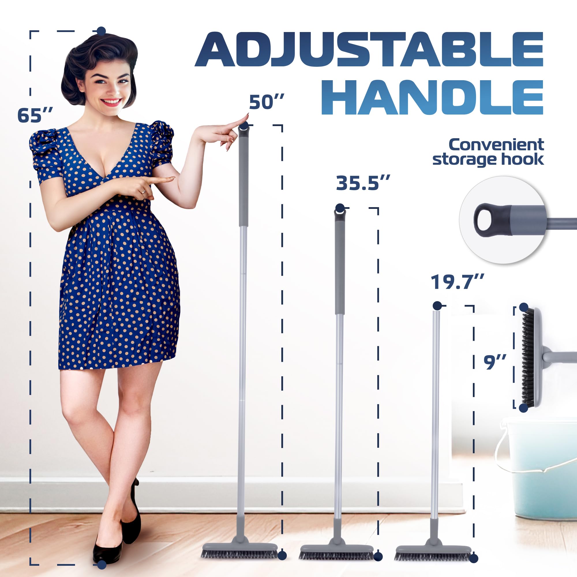 DSV Standard grout scrub brush features a V shaped head for tight grout lines