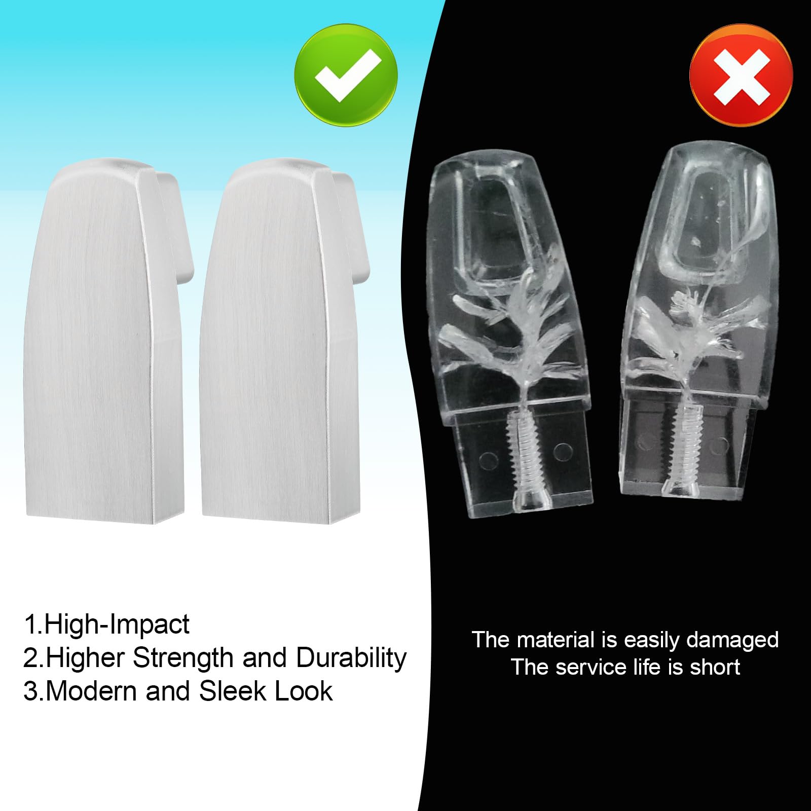 Dsyboko 2-pack provides replacement brackets for framed shower doors.