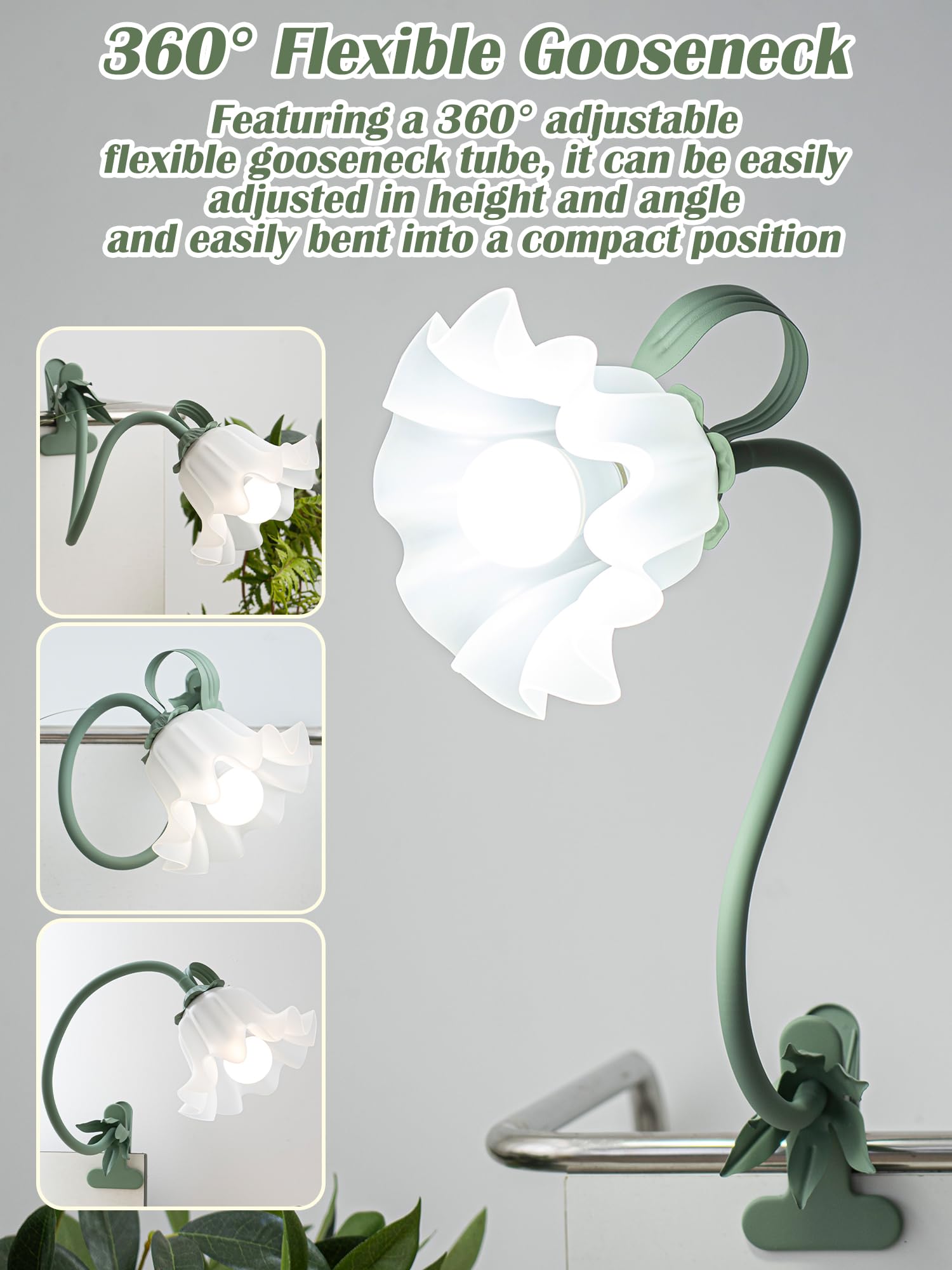 DSYHYL clip on bedside lamp creating a warm ambiance on nightstands