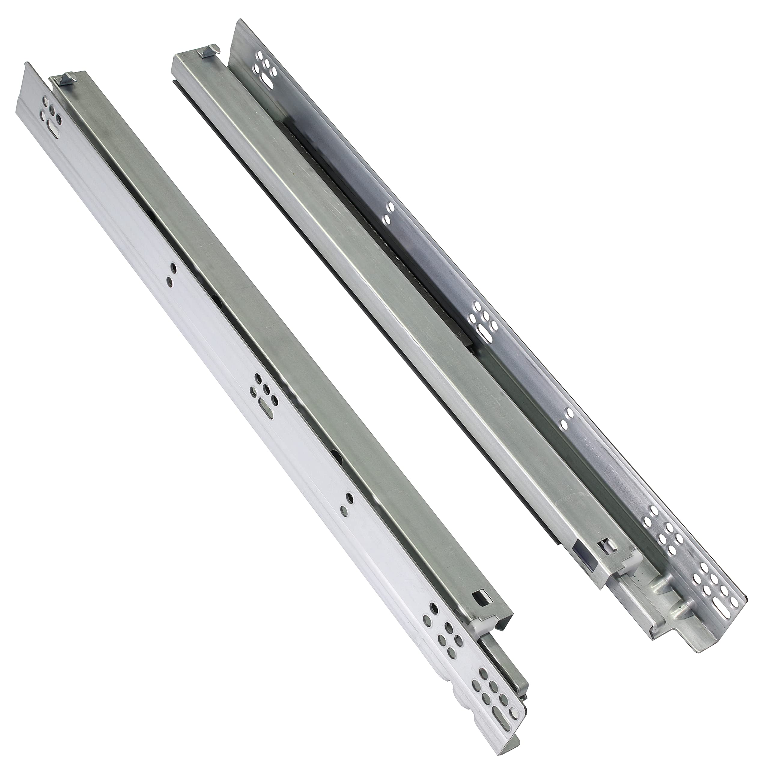 DTC 21 inch undermount drawer slide in full extension action for smooth, reliable drawers.