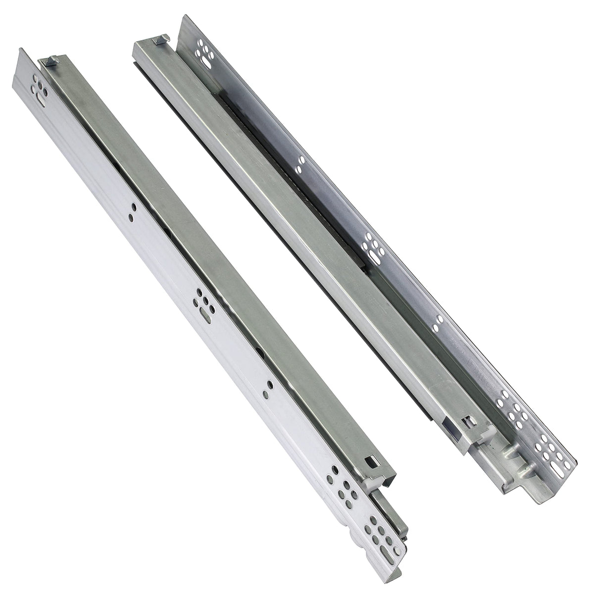 DTC 21 inch undermount drawer slide in full extension action for smooth, reliable drawers.