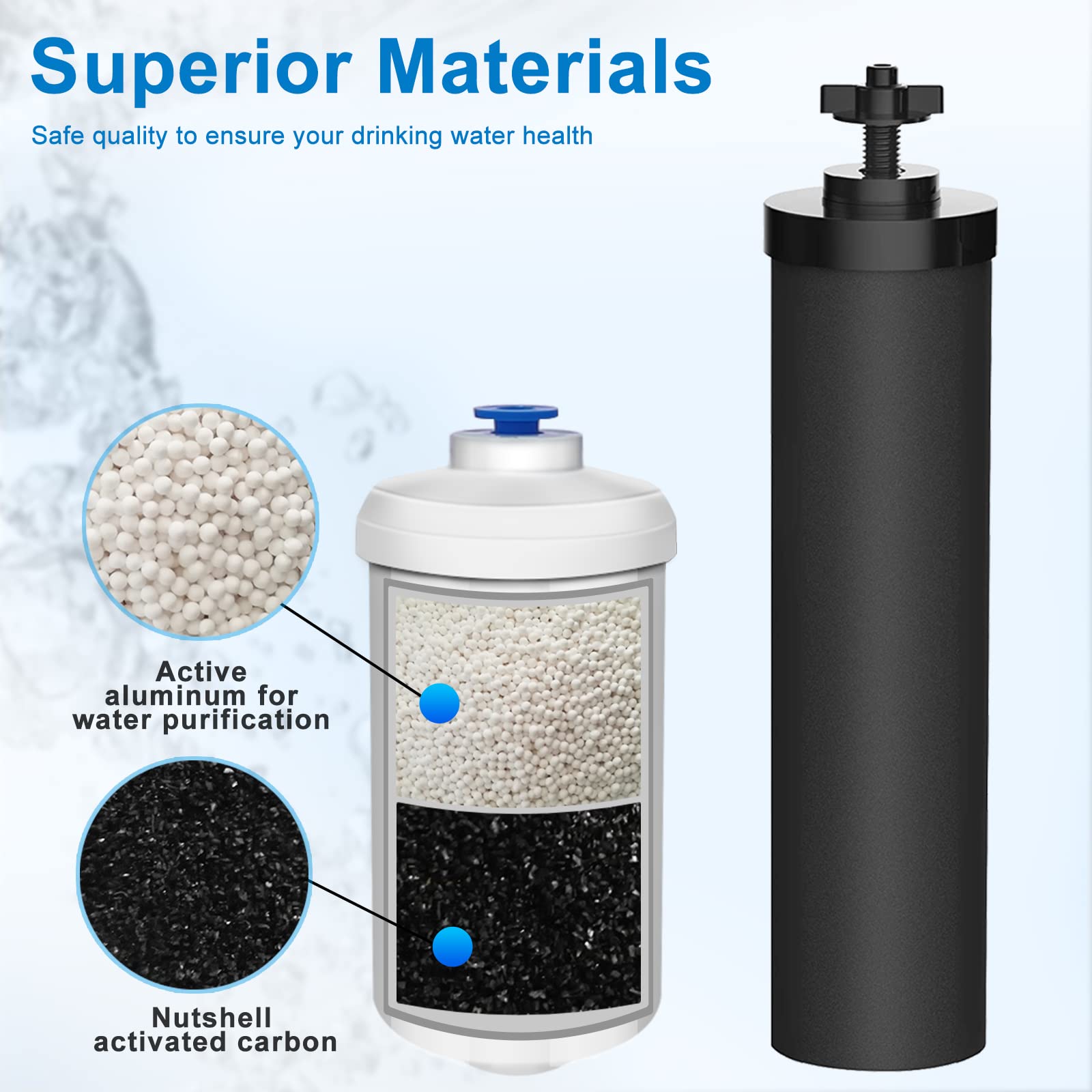 DTESL Berkey PF-2 fluoride filter reduces fluoride while preserving clarity.