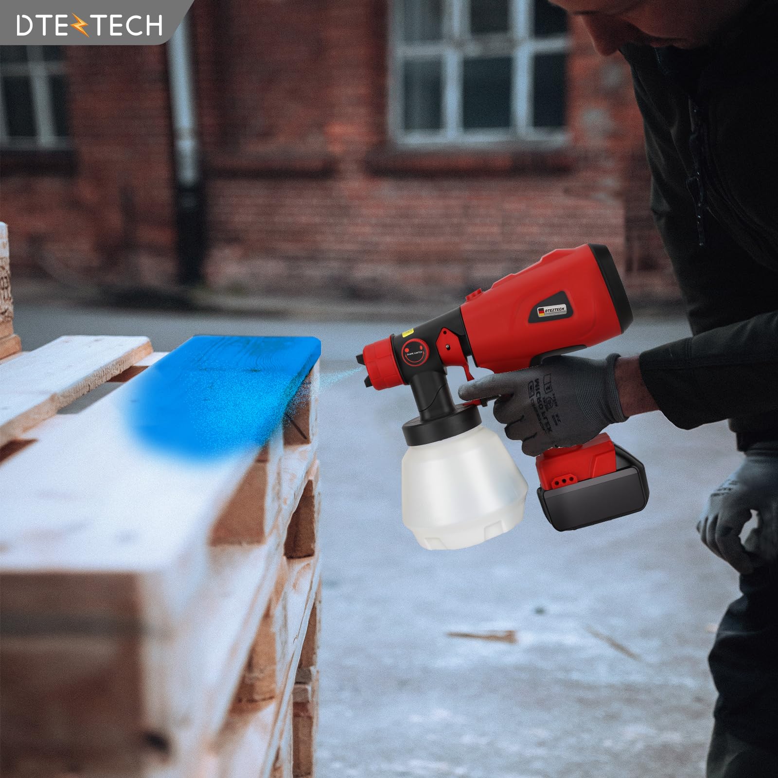 DTEZTECH battery not included; compatible with Milwaukee 18V Li-ion packs.