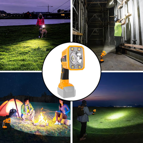 DTEZTECH LED flashlight with a 110-degree rotating head for flexible angles