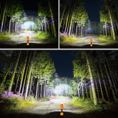 DTEZTECH LED flashlight featuring a USB charging port for devices on the move