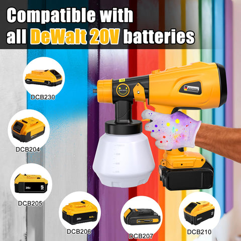 DTEZTECH brushless motor enables smooth, efficient spraying on multiple surfaces.