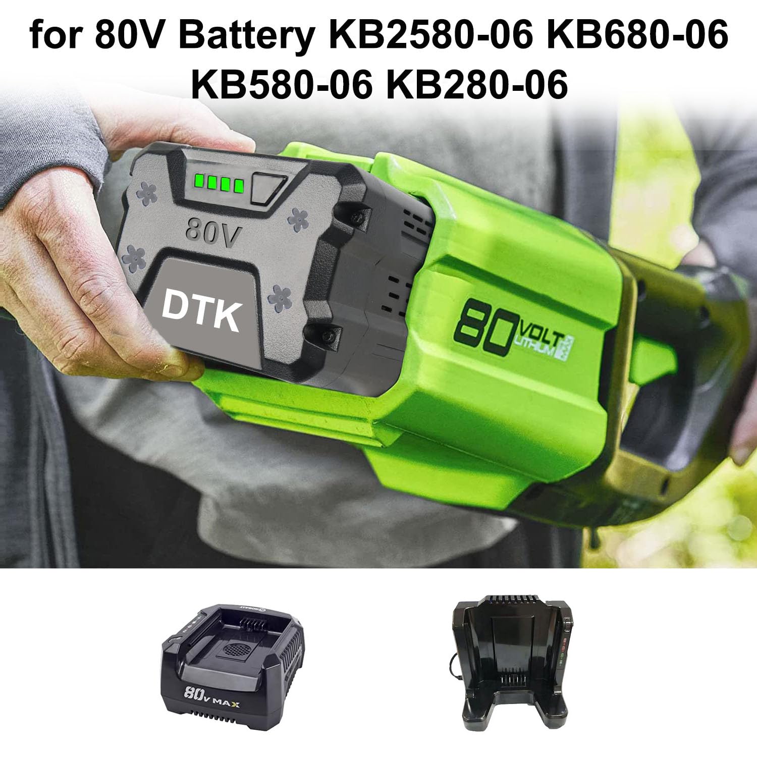 DTK 3500mAh 80V battery certified CE, FCC, ROHS, and MSDS for safety.
