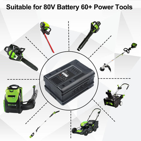 DTK 3500mAh 80V battery with a compact design for ergonomic handling.