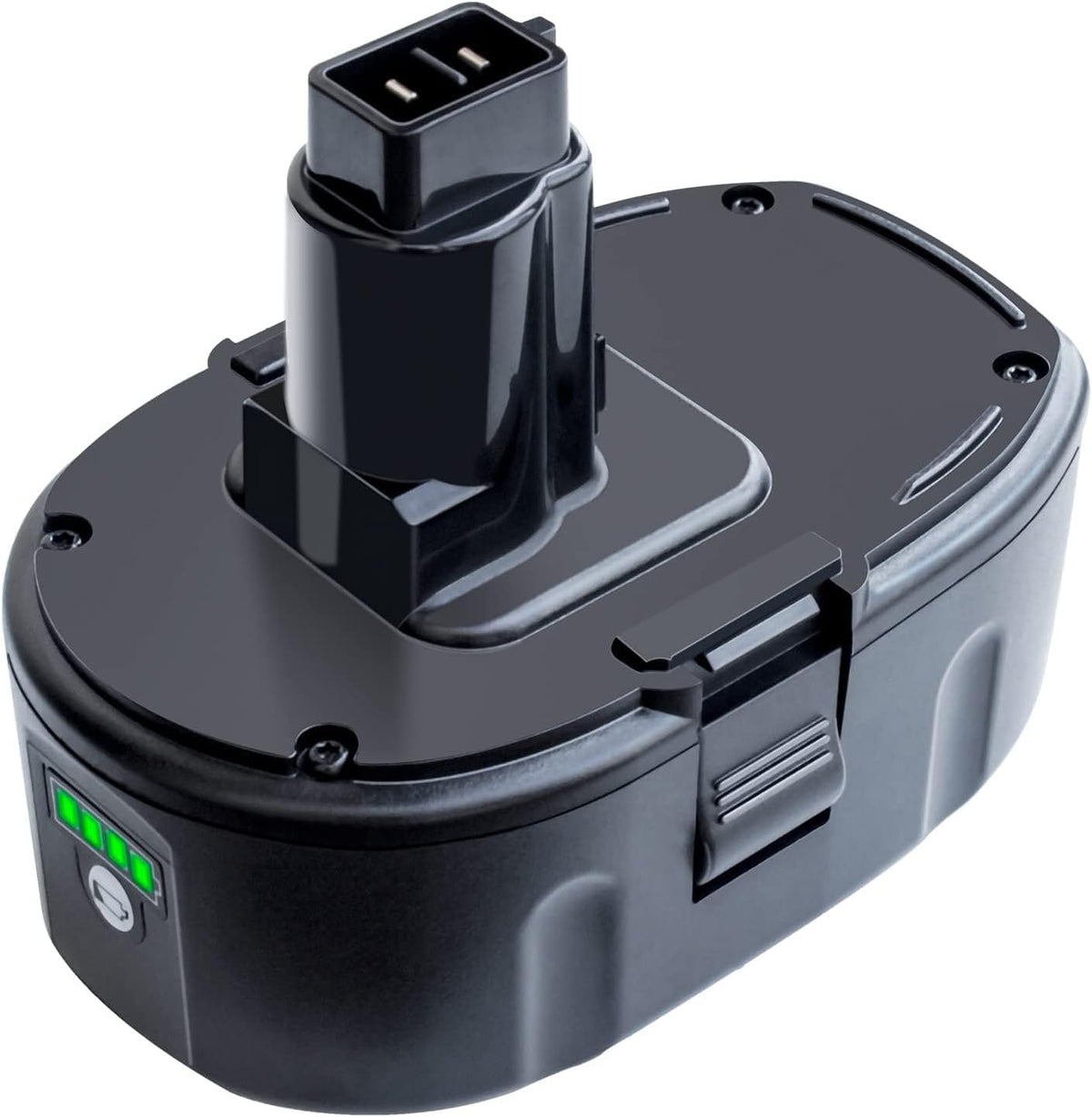 DTK 7.0Ah 18V battery for Dewalt DC9096 with charge indicators, long-lasting power for cordless tools.